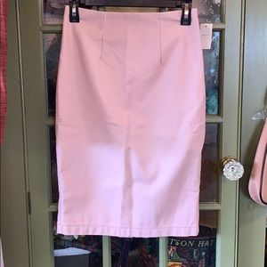 RW and Co. pink leather skirt